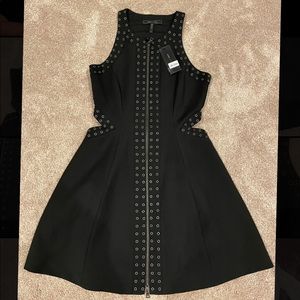 NWT BGBCMaxazria JENN Black Dress w/Grommet detail